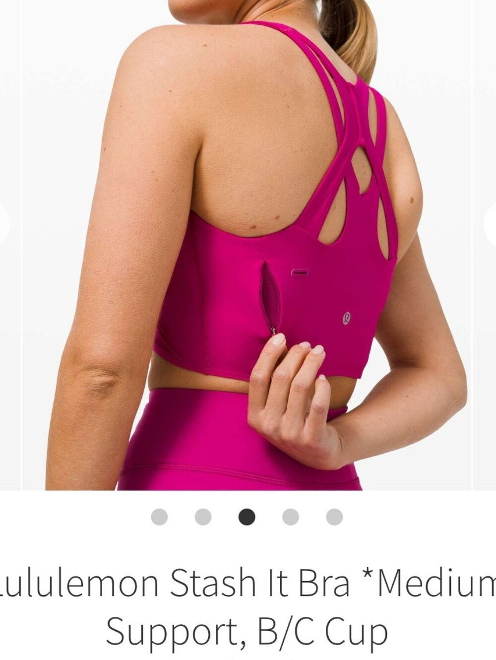 lululemon athletica Stash It Bra - Bright Raspberry Size 12 B/C Support